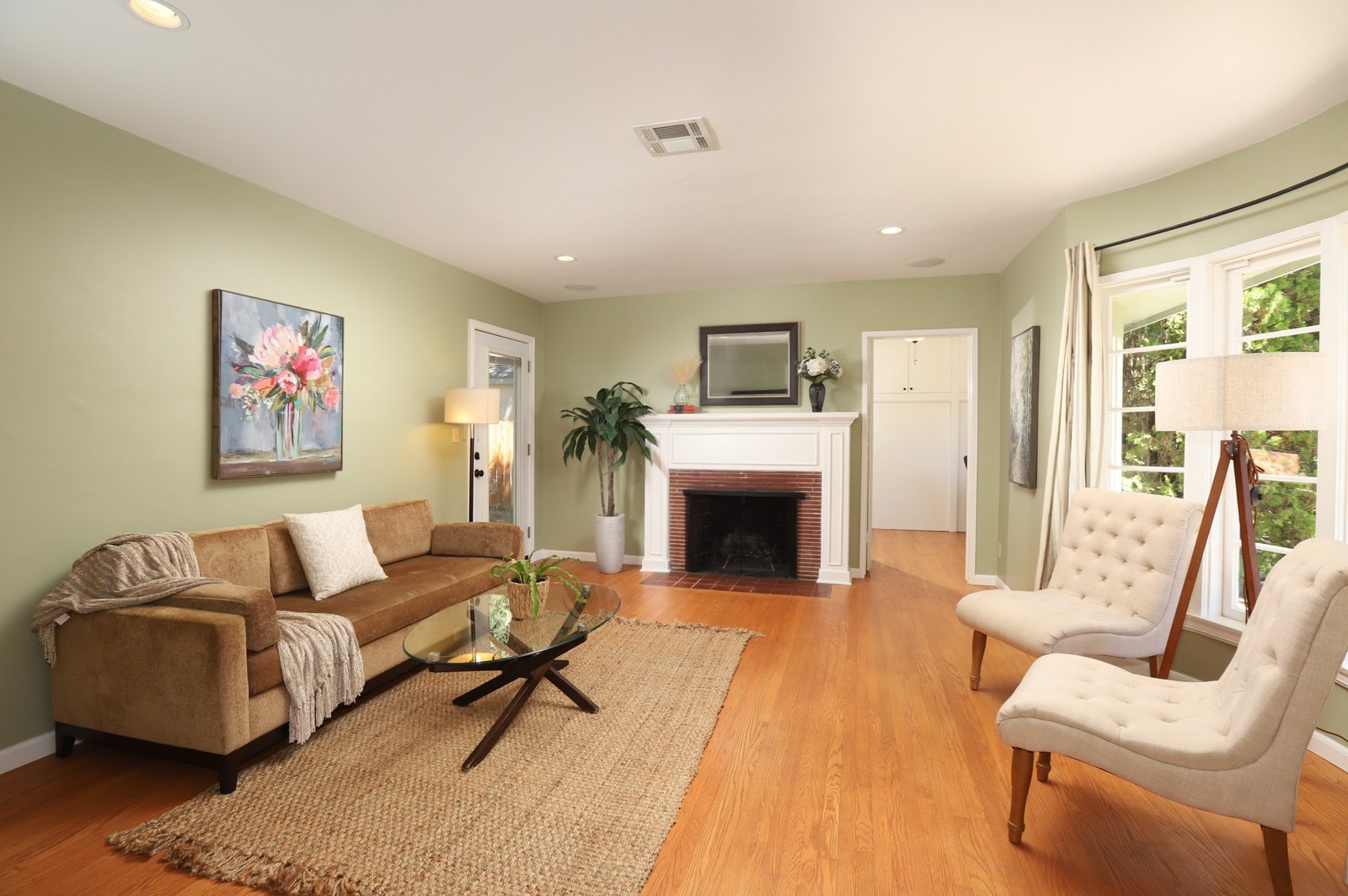 Pasadena living room thoughtfully prepared and presented for market